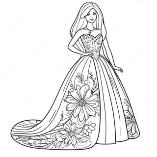 Barbie Dress Coloring Page 23563-21587