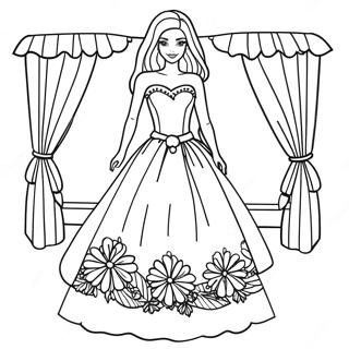 Barbie Dress Coloring Page 23563-21757