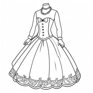 Barbie Dress Coloring Page 23563-21758