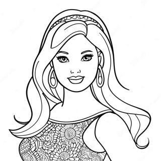 Barbie Fashionista Coloring Page 23564-21592