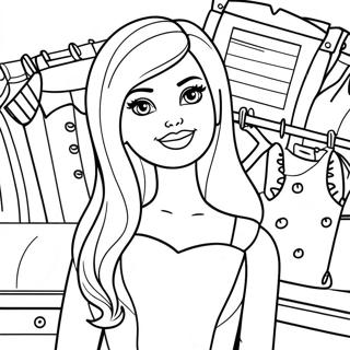 Barbie Fashionista Coloring Page 23564-21764