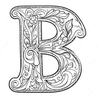 Fancy Letter F Coloring Page 23584-21605