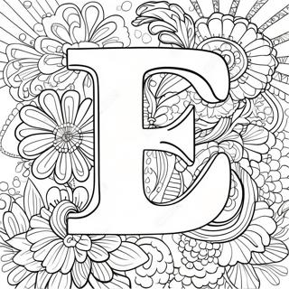 Fancy Letter F Coloring Page 23584-21777