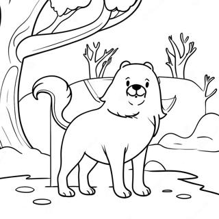 Winter Animal Coloring Page 23593-21610