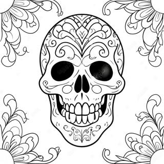 Scary Skull Coloring Page 23603-21789