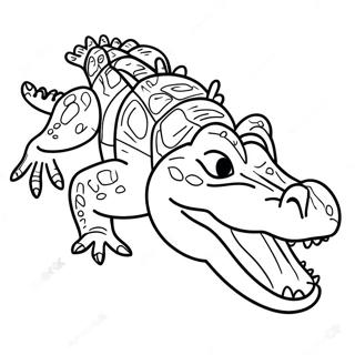 Crocodile Coloring Page 23613-21799