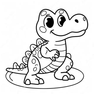 Cute Baby Crocodile Coloring Page 23614-21629