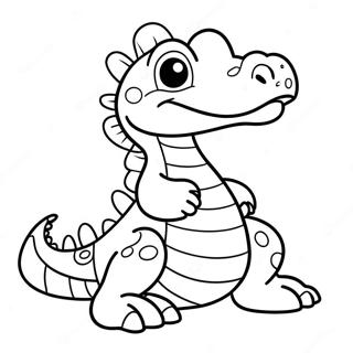 Cute Baby Crocodile Coloring Page 23614-21801