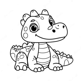 Cute Baby Crocodile Coloring Page 23614-21802