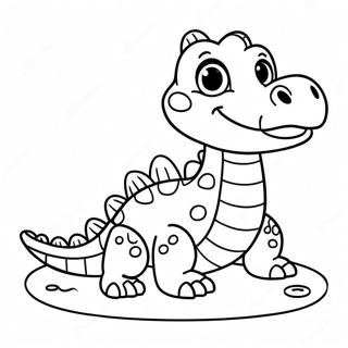 Cute Baby Crocodile Coloring Page 23614-21803