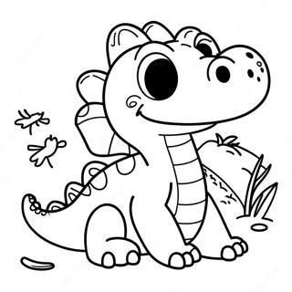 Cute Baby Crocodile Coloring Page 23614-21804