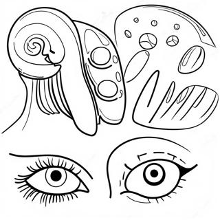 Body Parts Coloring Page 23623-21636