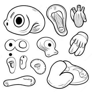 Body Parts Coloring Page 23623-21808