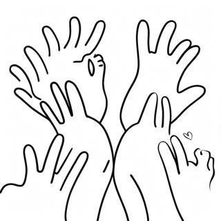 Colorful Hands And Feet Coloring Page 23624-21638