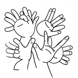 Colorful Hands And Feet Coloring Page 23624-21639