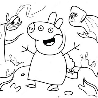 Spooky Peppa Pig With Ghosts Coloring Page 23644-21825