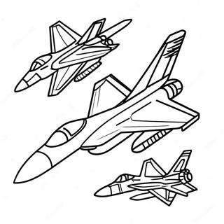 F18 Fighter Jet Coloring Pages