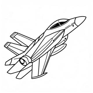 F18 Fighter Jet Coloring Page 23663-21839