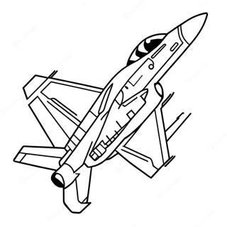 F18 Fighter Jet Coloring Page 23663-21840