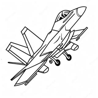 F18 Fighter Jet In Flight Coloring Page 23664-21841