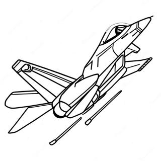 F18 Fighter Jet In Flight Coloring Page 23664-21843