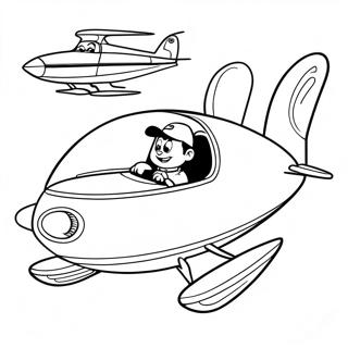 George Jetson Flying Car Coloring Page 23674-21852