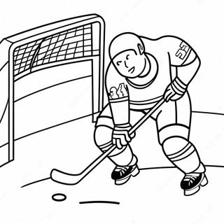 Hockey Player Shooting Puck Coloring Page 23684-21859