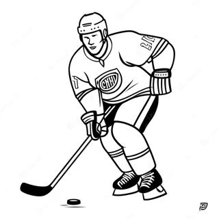 Hockey Player Shooting Puck Coloring Page 23684-21860