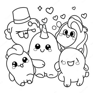 Rainbow Friends Lookies Coloring Pages