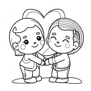 Adorable Love Moments Coloring Page 23704-21873