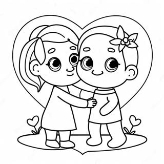 Adorable Love Moments Coloring Page 23704-21874