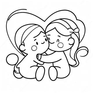 Adorable Love Moments Coloring Page 23704-21875