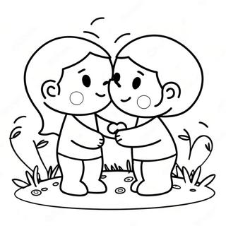 Adorable Love Moments Coloring Page 23704-21876