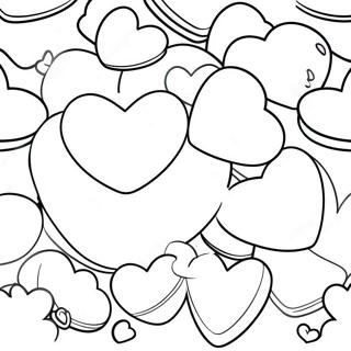 Candy Hearts Coloring Page 23713-21879