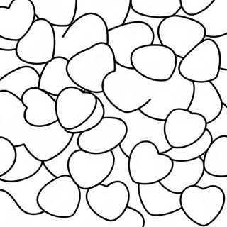 Colorful Candy Hearts Coloring Page 23714-21883