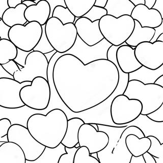 Colorful Candy Hearts Coloring Page 23714-21884