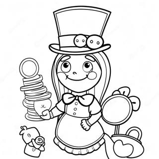 Steampunk Alice In Wonderland Coloring Page 23723-21886