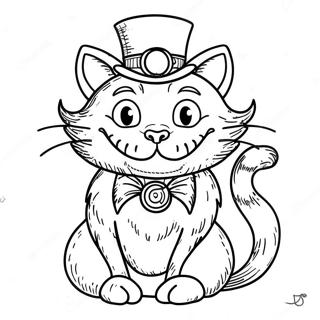 Cheshire Cat In Steampunk Style Coloring Page 23724-21889