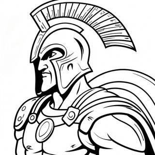 Fierce Spartan Warrior Coloring Page 23734-21898