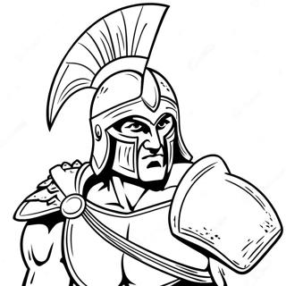 Fierce Spartan Warrior Coloring Page 23734-21900