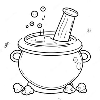 Magic Potion In Cauldron Coloring Page 23744-21907