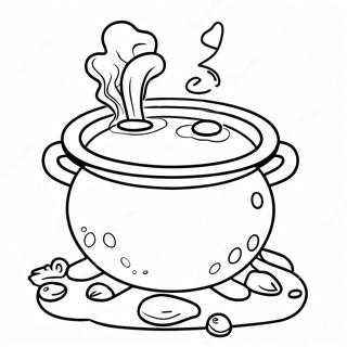 Magic Potion In Cauldron Coloring Page 23744-21908