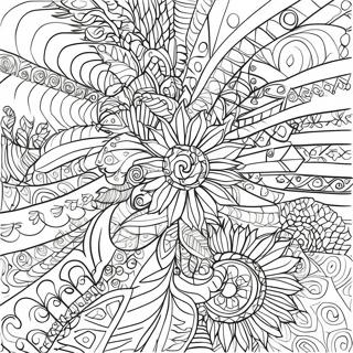 Trippy Geometric Patterns Coloring Page 23754-21914