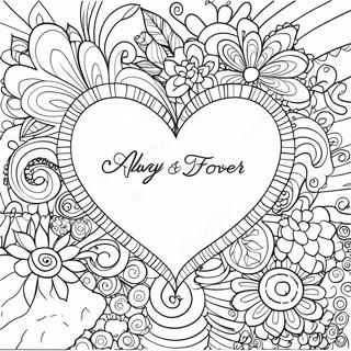 Always And Forever Love Quotes Coloring Pages