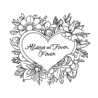 Always And Forever Love Quotes Coloring Page 23783-21934