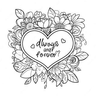 Always And Forever Love Quotes Coloring Page 23783-21936