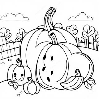 Preschool Pumpkin Patch Coloring Pages