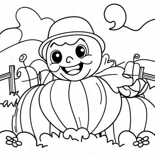 Preschool Pumpkin Patch Coloring Page 23793-21942