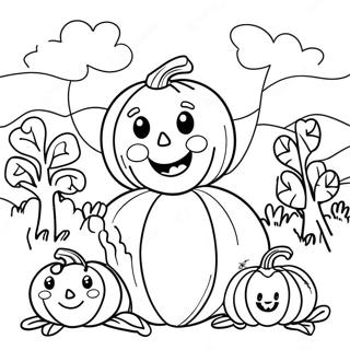 Preschool Pumpkin Patch Coloring Page 23793-21944