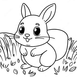 Cute Chinchilla Playing In The Grass Coloring Page 23804-21956